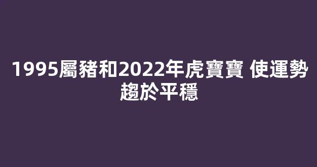 1995屬豬和2022年虎寶寶 使運勢趨於平穩